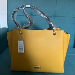 Aldo Mustard Yellow Tote Bag